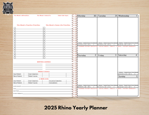 2025 Rhino Prosperity Planner - Chiropractic Specific Planner