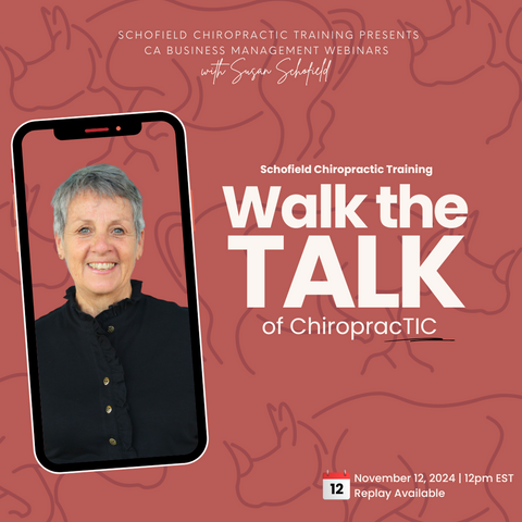 CA Webinar: Walk the Talk of ChiropracTIC